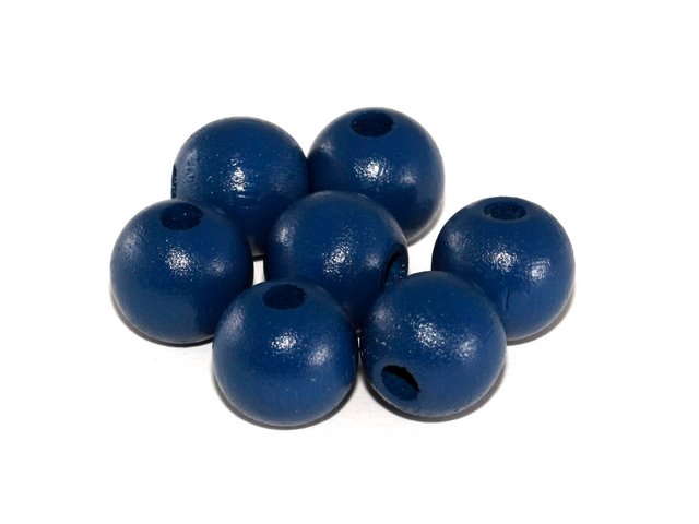 1/2" (12MM) Blue Beads - 5/32" Hole Diameter